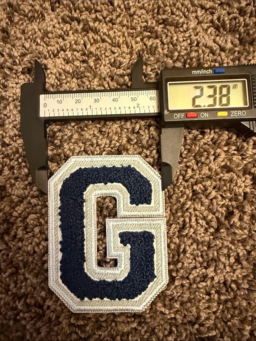 New stoney clover lane navy letter G patch